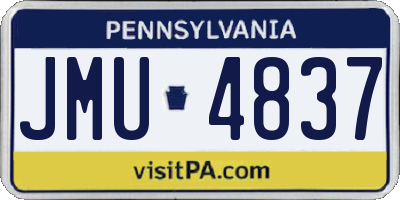 PA license plate JMU4837
