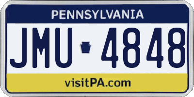 PA license plate JMU4848