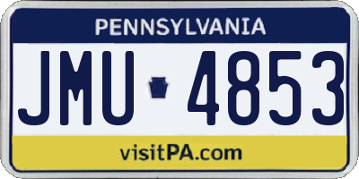 PA license plate JMU4853