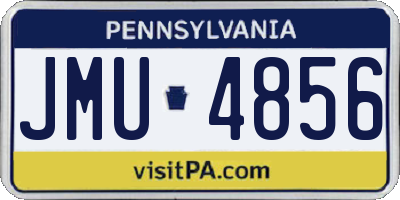 PA license plate JMU4856
