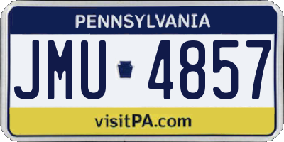 PA license plate JMU4857