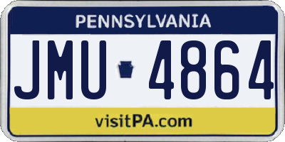 PA license plate JMU4864