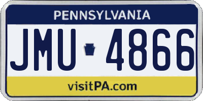 PA license plate JMU4866