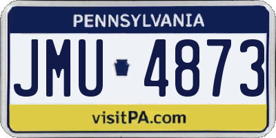 PA license plate JMU4873