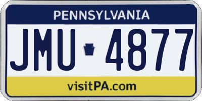 PA license plate JMU4877