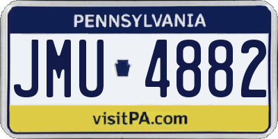 PA license plate JMU4882
