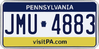 PA license plate JMU4883