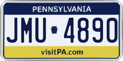 PA license plate JMU4890