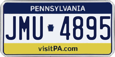 PA license plate JMU4895