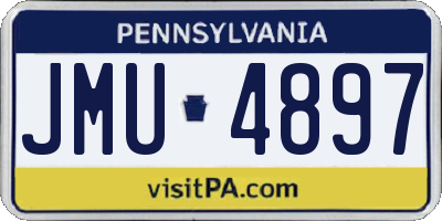 PA license plate JMU4897