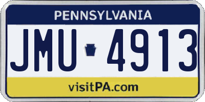 PA license plate JMU4913