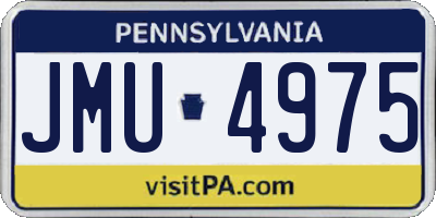 PA license plate JMU4975