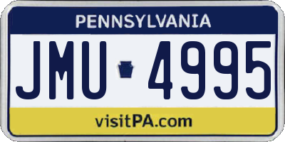 PA license plate JMU4995