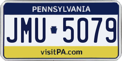 PA license plate JMU5079
