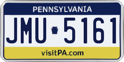 PA license plate JMU5161