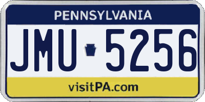 PA license plate JMU5256