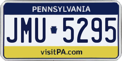 PA license plate JMU5295