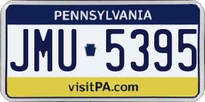 PA license plate JMU5395