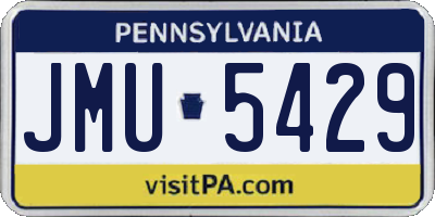 PA license plate JMU5429