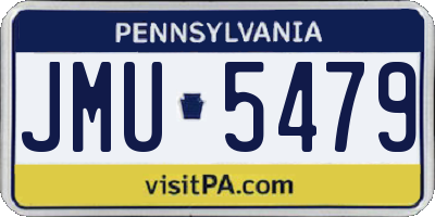 PA license plate JMU5479