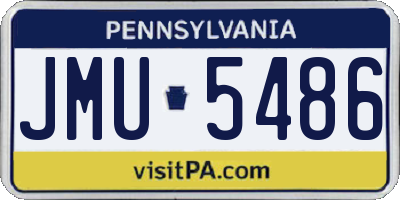 PA license plate JMU5486