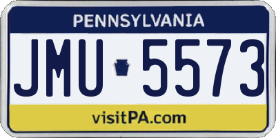 PA license plate JMU5573