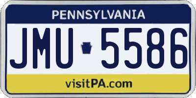 PA license plate JMU5586