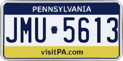 PA license plate JMU5613