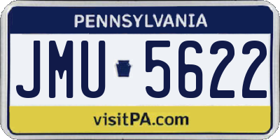 PA license plate JMU5622