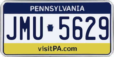 PA license plate JMU5629