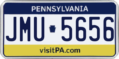 PA license plate JMU5656