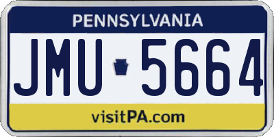 PA license plate JMU5664