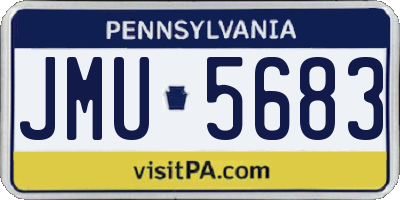 PA license plate JMU5683
