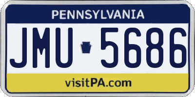 PA license plate JMU5686