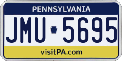 PA license plate JMU5695