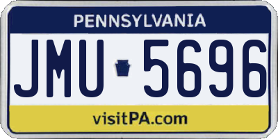 PA license plate JMU5696