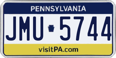 PA license plate JMU5744
