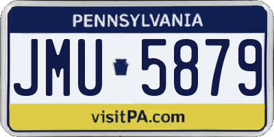 PA license plate JMU5879