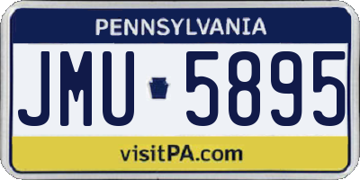 PA license plate JMU5895