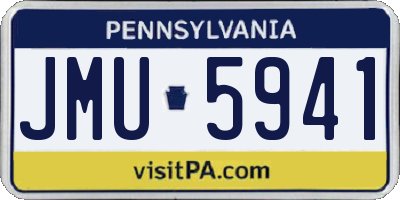 PA license plate JMU5941