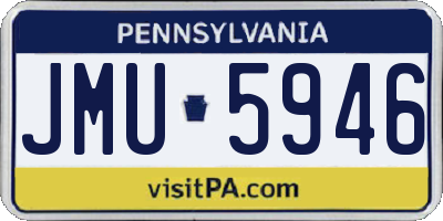 PA license plate JMU5946