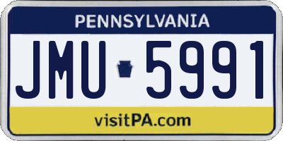 PA license plate JMU5991