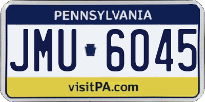 PA license plate JMU6045