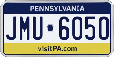 PA license plate JMU6050