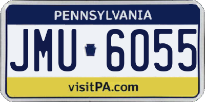 PA license plate JMU6055