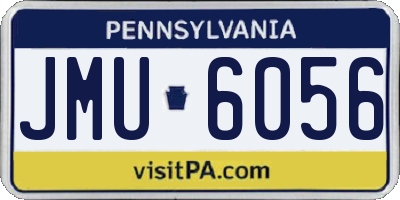 PA license plate JMU6056