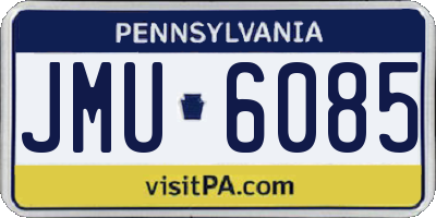 PA license plate JMU6085