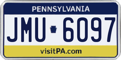 PA license plate JMU6097