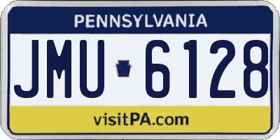 PA license plate JMU6128