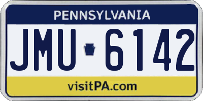 PA license plate JMU6142